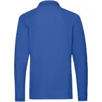 Fruit Of The Loom Polo shirt med lång ärm för män Premium (Kunglig blå)