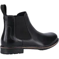 Hush puppies Justin Chelsea läder herrkängor svarta