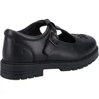 Hush puppies Fiona JNR Flickors Svarta Skor I Läder