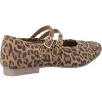 Hush puppies Nancy Mary Jane Läder Kvinna Leopard Ballerinaskor