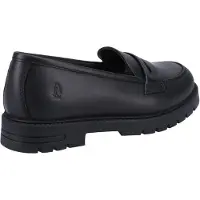 Hush puppies Hazel Loafer SNR Flickors Svarta Mockasiner I Läder