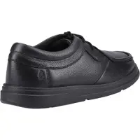 Hush puppies Ronan Mocc Läderpojkar Svarta Mockaskor