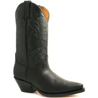 Grinders svarta läder western cowboy boots-Buffalo
