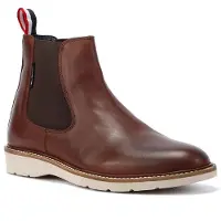 Ben Sherman Hampton läder herrkängor vinröd