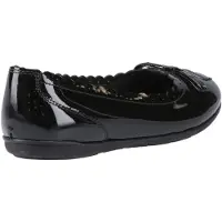 Hush puppies Lillie Ballerina Patent Lädertjejers Svarta Balettlägenheter