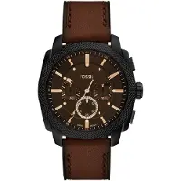 Fossil Analog klocka 'MACHINE' kastanjebrun / svart