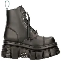 New rock Veganläder Combat Platform-stövlar - TANKMILI083-VS2