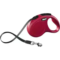 Flexi New Classic S sele koppel 5 m röd