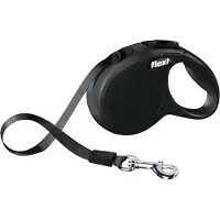 Flexi New Classic bånd XS, 3M, 12KG, sort