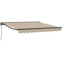 vidaXL Markisram Beige 300 x 250 cm Polyester med PU-beläggning