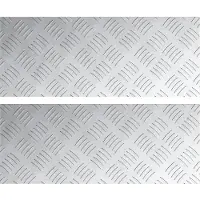 vidaXL Trappsteg Rektangulär 2 pcs Silver 50 x 20 cm Aluminium