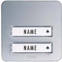 M-E KTA-2 A/S Klockplatta med namnskylt 2x Silver 12 V/1 A