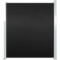 vidaXL Infällbar sidomarkis 100x500 cm svart