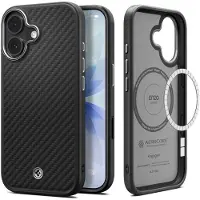 Spigen Enzo Aramid T (Mag Fit), Mobilskal, Apple, iPhone 17, 16 cm (6.3"), Svart, Silver