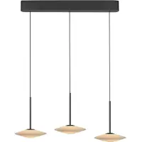 Paul Neuhaus Pendellampa Elipsa, dimbar, Svart, Vardagsrum / matsal, Glas