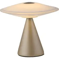 Paul Neuhaus LED bordslampa Elipsa, dimbar, Vitt / opal, Vardagsrum / matsal, Glas, LED-bordslampa