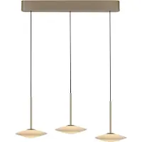 Paul Neuhaus Pendellampa Elipsa, dimbar, Brun / mässing, Vardagsrum / matsal, Glas