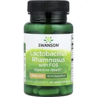 Swanson Health Lactobacillus Rhamnosus med Fos, Veganska Kapslar 60