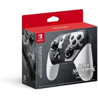 Nintendo Switch Pro Controller - Super Smash Bros. Ultimate Edition - spelkontroll - 14 knappar - trådlös - Bluetooth - grå, vit - för Switch