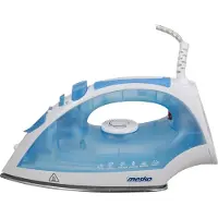 Mesko Home MS 5023, Torr & Ångstrykjärn, Stryksula i rostfritt stål, 60 g/min, Blå, Vit, 35 g/min, 2200 W
