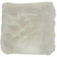 Borg Living Dekorationskudde - Fuskpäls - 45x45 cm - Vit - Mjuk soffa kudde