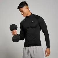 Myprotein MP Men's Tempo Pillar Graphic Seamless 1/4 Zip – Black - XXL