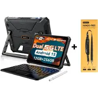 Blackview Active 12 Pro Rugged Tablets Android 15 11 tum 12GB 256GB/16GB 1TB Tablet PC 30000mAh 90hz with keyboard+1*strap svart