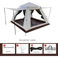 WTEMPO 3-4/5-8 Personers Pop Up Tält för Camping Utomhus Kupoltält Automatiskt Enkel Uppställning Vattentätt Familjetält Vandring Backpacking S vit