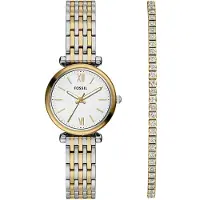 Fossil Analog klocka 'Carlie' guld / silver