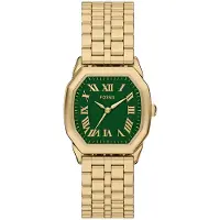 Fossil Analog klocka 'HARLOW' guld / smaragd