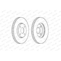 FERODO Bromsskivor DDF2478C fram, ventilerad, 2 Stycke
