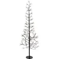 Julgransgolvlampa svart träd 150 cm inkl. LED med timer IP44 - Caspar