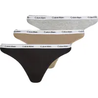 Calvin Klein Jeans Underwear String camel / gråmelerad / svart / vit