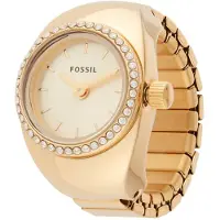 Fossil Ring guld / svart / transparent