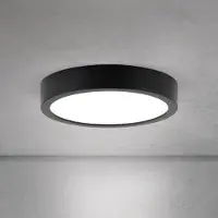 Orion LED taklampa Disc, dimbar, Svart, Vardagsrum / matsal, Aluminium / grå / zink, Modern, LED-taklampa