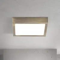 Orion LED taklampa Disc, dimbar, Brun / mässing, Vardagsrum / matsal, Aluminium / grå / zink, Modern, LED-taklampa