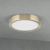 Orion LED taklampa Disc, dimbar, Brun / mässing, Vardagsrum / matsal, Aluminium / grå / zink, Modern, LED-taklampa