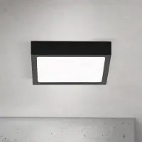 Orion LED taklampa Disc, dimbar, Svart, Vardagsrum / matsal, Aluminium / grå / zink, Modern, LED-taklampa