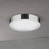 Orion LED taklampa Disc, dimbar, Förkromad / silver, Vardagsrum / matsal, Aluminium / grå / zink, Modern, LED-taklampa