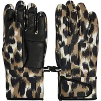 Fusalp - Skidhandskar dam - Glacier Print Blurred Savannah Leopard/Noir för UnisexSoftshell - Storlek 7.5 - Brun