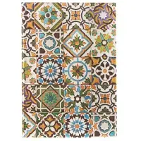 Porto (Portuguese Tiles) Midi Lined Hardback Journal (Elastic Band Closure)