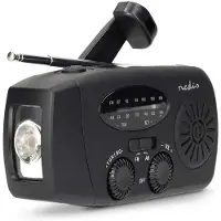 Nedis Nödradio RDFMCR2000BK FM, FM, AM Svart