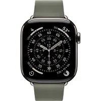 Apple - KlocKräm för smart klocka - 42mm - Medelstorlek - salviagrå - för Watch Hermès Series 7, Hermès Series 9, SE 3, Series 10, Series 11, Serie...