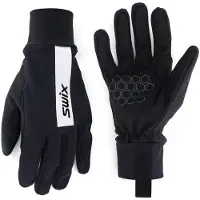 Swix - Längdskidkläder - Focus Glove Jet Black för UnisexSilikon - Storlek 6 - Svart