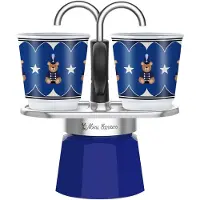 Bialetti 0005349, Mokabryggare, Svart, Blå, Rostfritt stål, Gjuten aluminium, 2 koppar, Plast, 1 styck