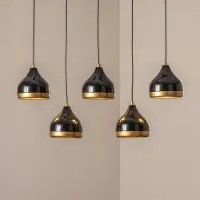 Opviq Hänglampa Yildo , dimbar, Svart, Vardagsrum / matsal, Metall, Modern, Pendellampa