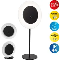 Näve LED bordslampa Solan, dimbar, Svart, Vardagsrum / matsal, Metall, Modern, LED-bordslampa