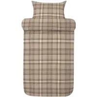 Hoie Sängkläder 140x220 cm - 100% bomullsflanell - - Richard Beige