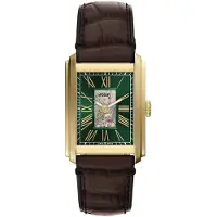 Fossil Analog klocka 'Carraway' brun / guld / grön