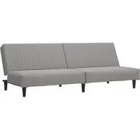 vidaXL 2-sits bäddsoffa ljusgrå sammet 375926